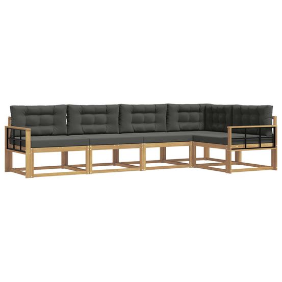 Ensemble de canapés d'extérieur 4 pc blanc et anthracite