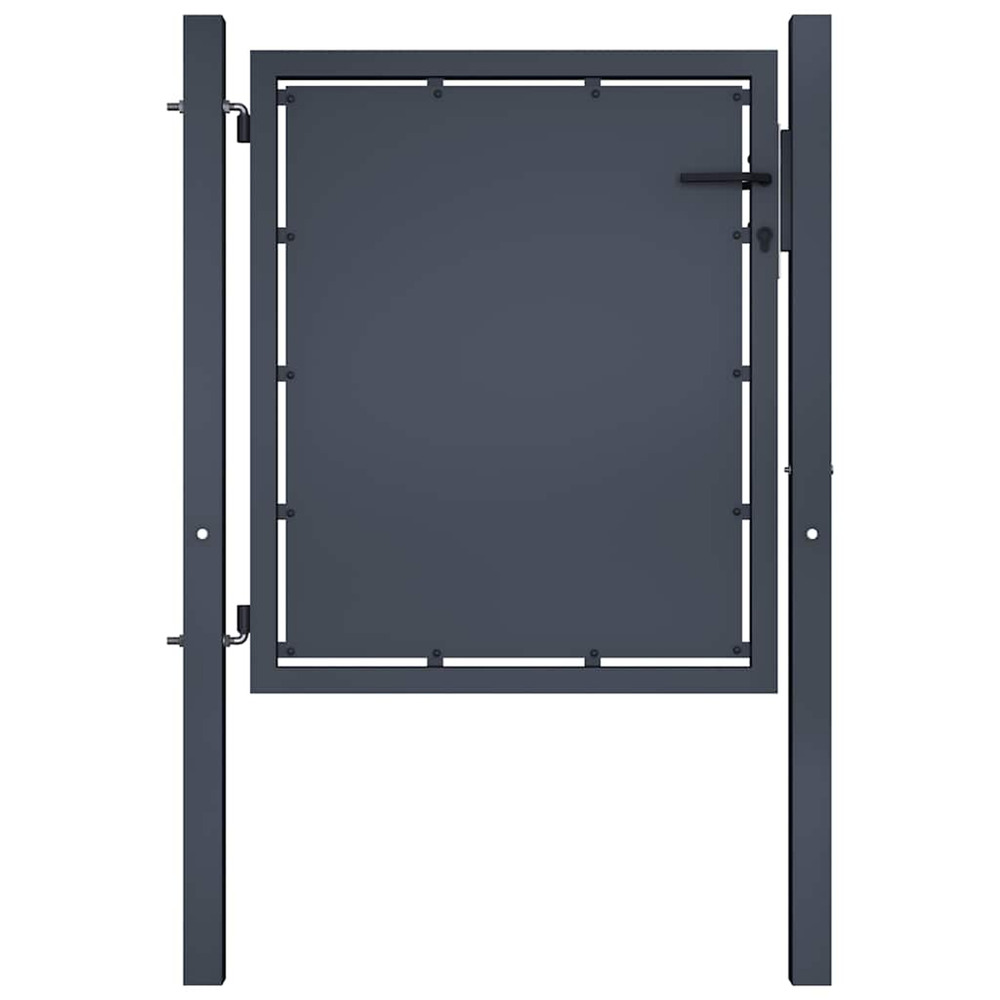 Portail de jardin en acier 100 x 75 cm anthracite