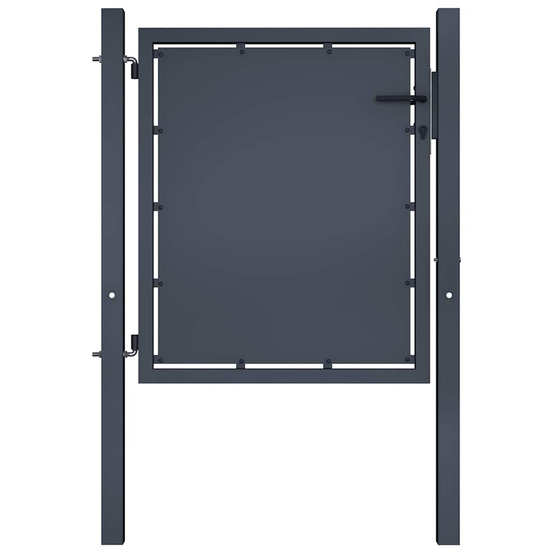 Portail de jardin en acier 100 x 75 cm anthracite