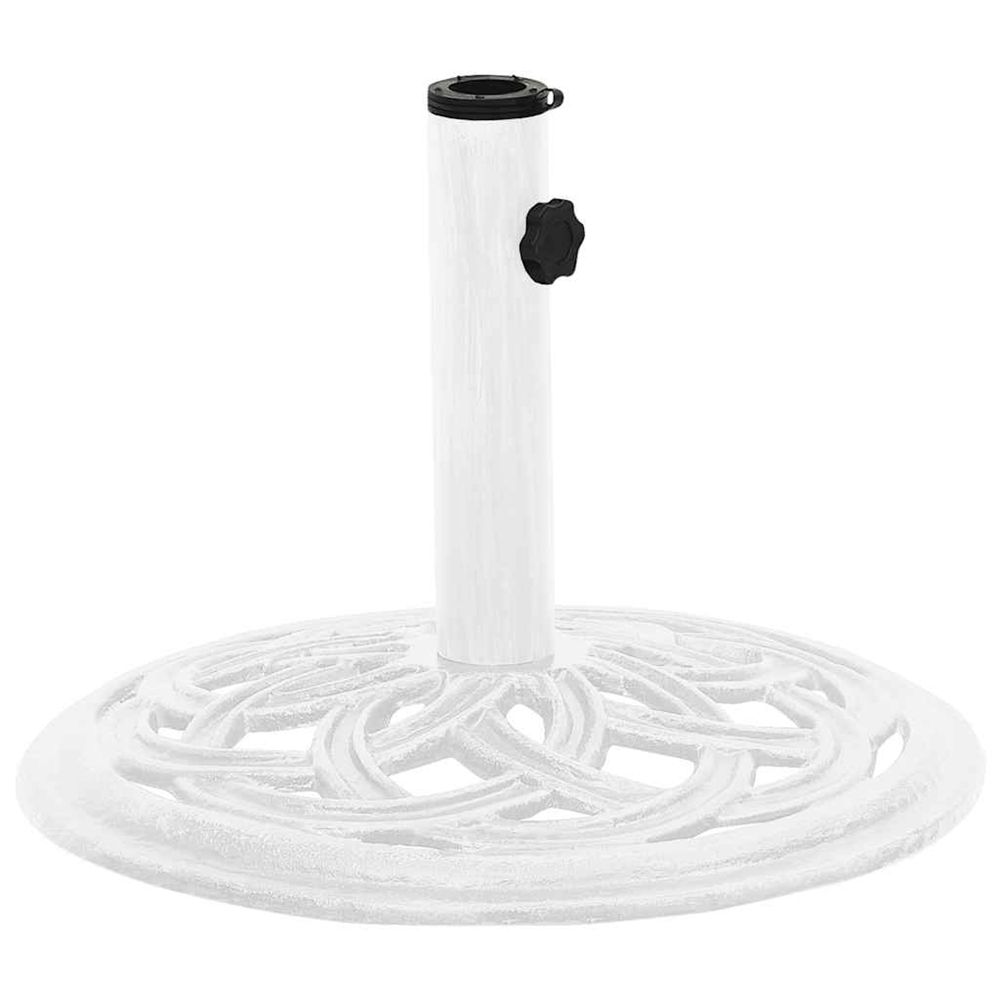 Socle de parasol blanc 44x44x31 cm fonte