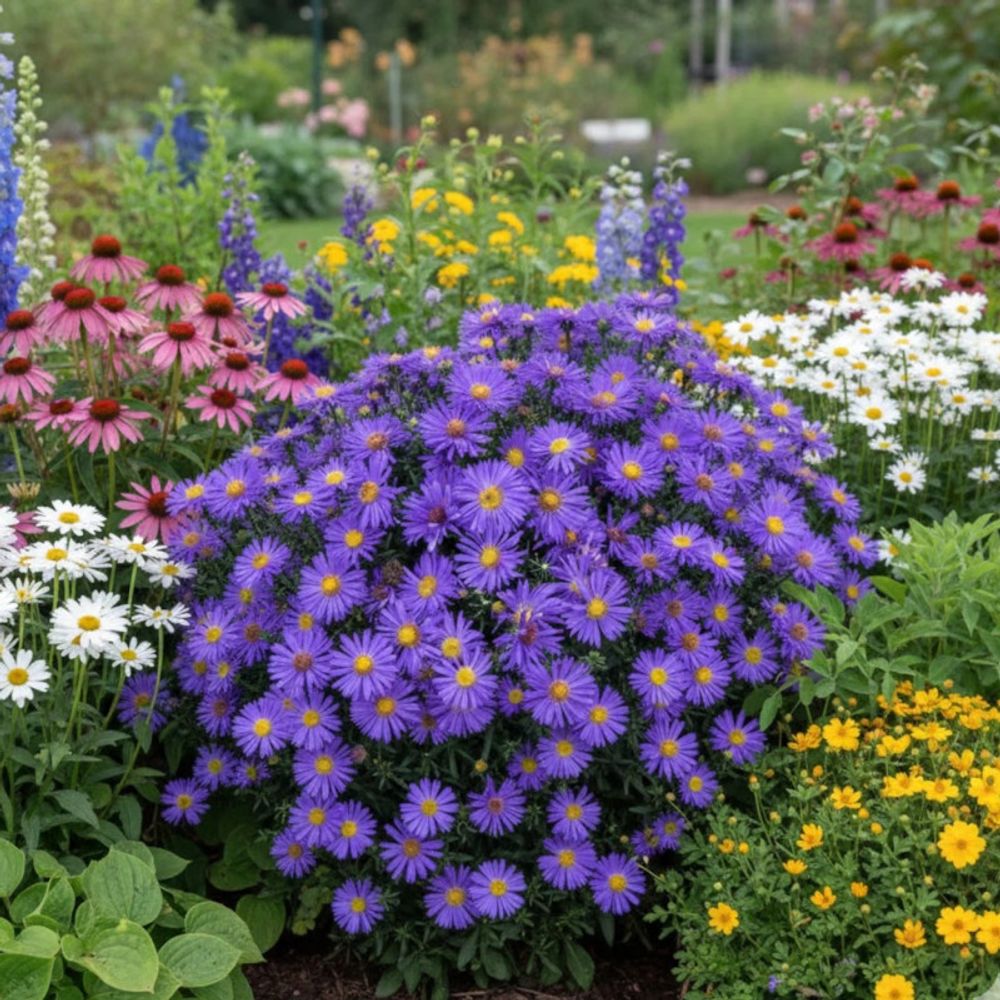 Aster d'automne blue alpis, aster dumosus lot de 5 godets