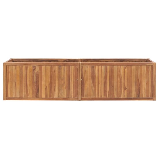 Lit surélevé de jardin 200x50x50 cm bois de teck solide