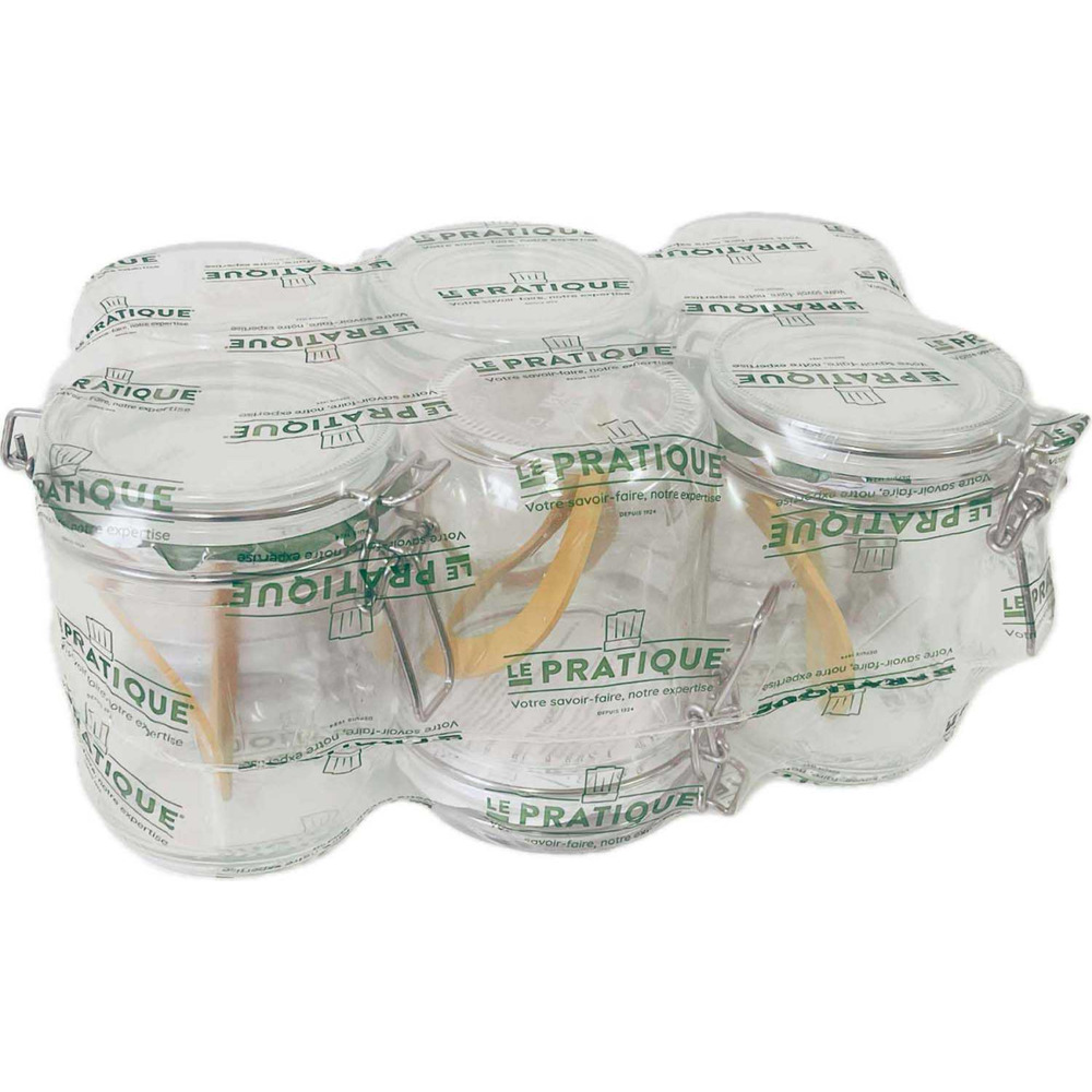 Set de 6 bocaux en verre à armature 500 ml