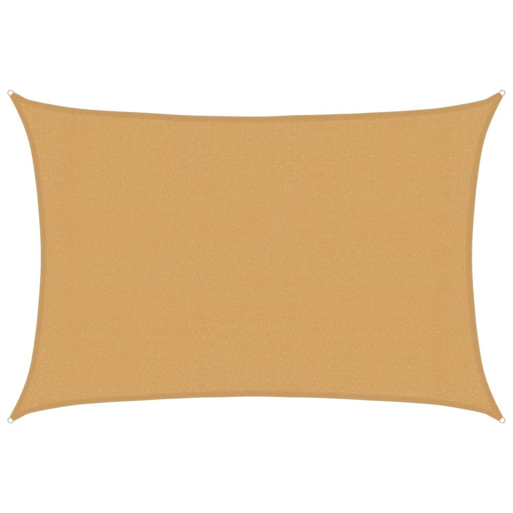 Voile d'ombrage 160 g/m² rectangulaire sable 3x4,5 m pehd