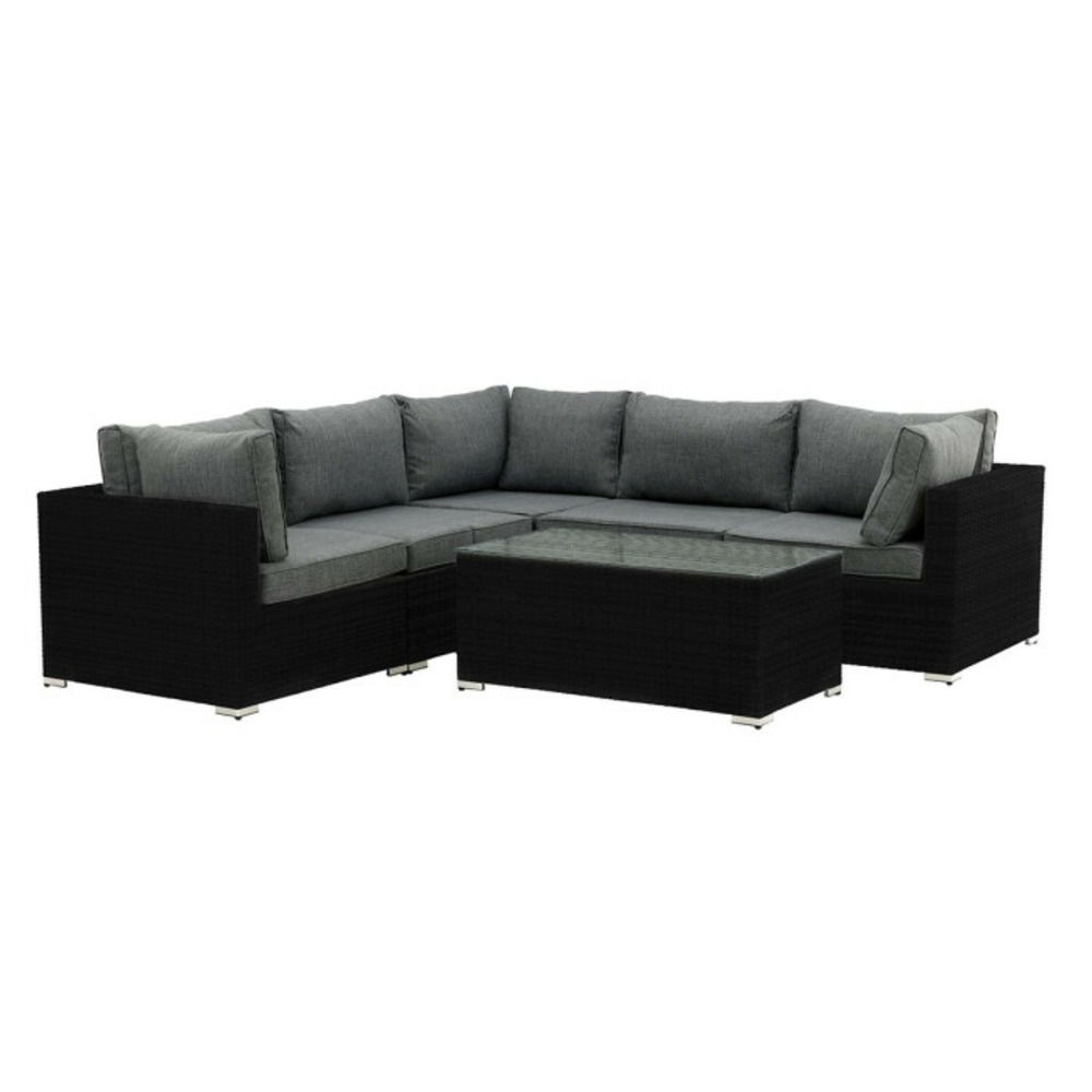 Salon d'angle de jardin amazona 237cm noir