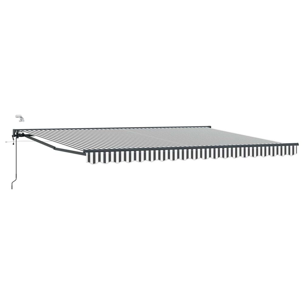 Auvent rétractable électrique anthracite et blanc 5 × 3,5 m