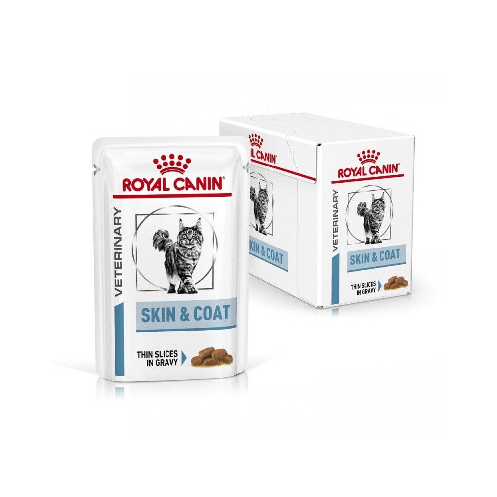 Patée chat veterinary cat skin coat - royal canin 12*85 g