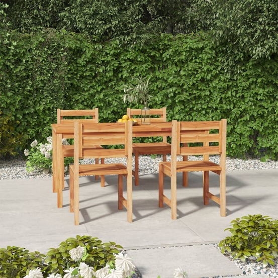Ensemble à manger de jardin 5pcs bois de teck massif