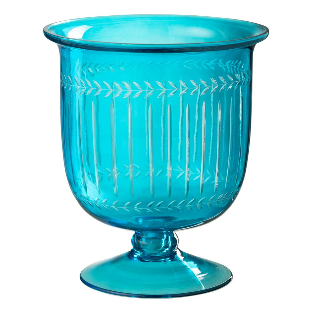 Photophore sur pied en verre 