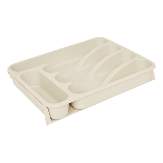 5five - range-couverts poly extensible 6 compartiments beige