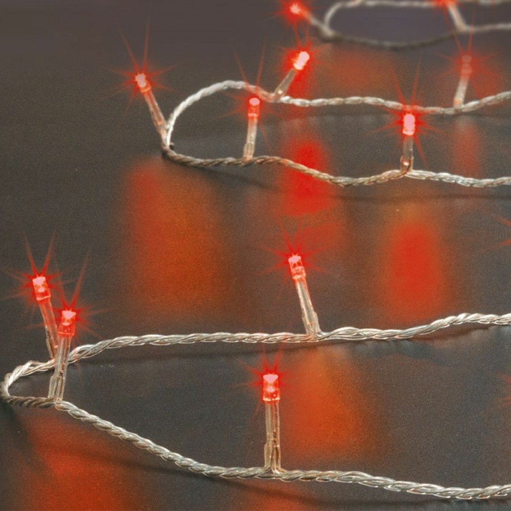 Guirlande lumineuse extérieur 30 m 300 led rouge et 8 jeux de lumière