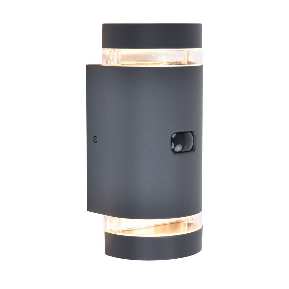 Applique murale d'extérieur sur secteur focus sensor culot gu10 h23,9cm