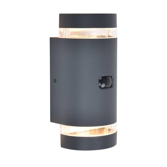 Applique murale d'extérieur sur secteur focus sensor culot gu10 h23,9cm