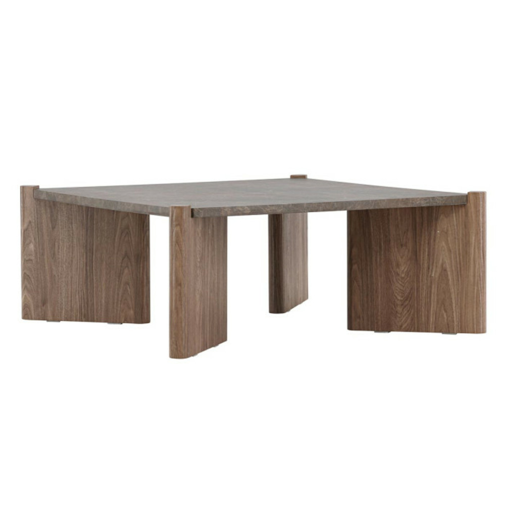 Table basse effet marbre rogaland 100cm marron