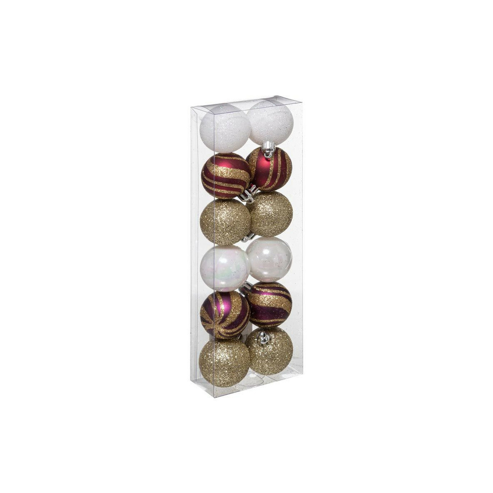 Lot de 12 boules de noël 
