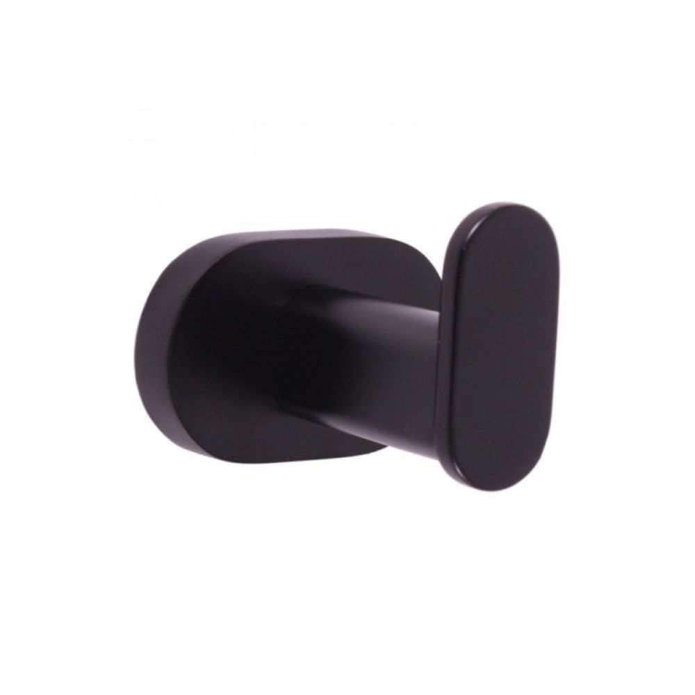 Patère simple yukon en laiton noir mat 5,6 cm