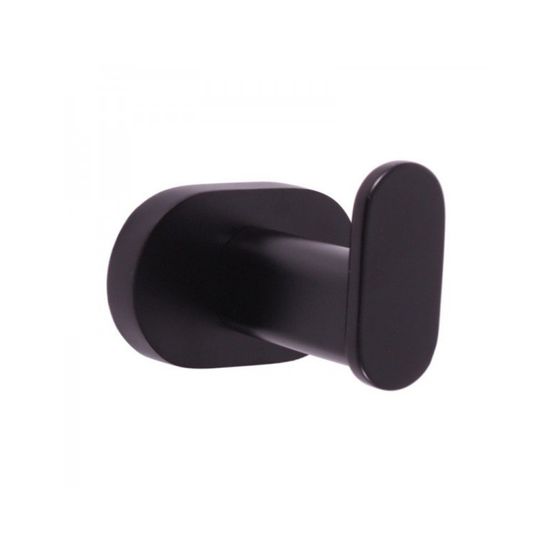 Patère simple yukon en laiton noir mat 5,6 cm