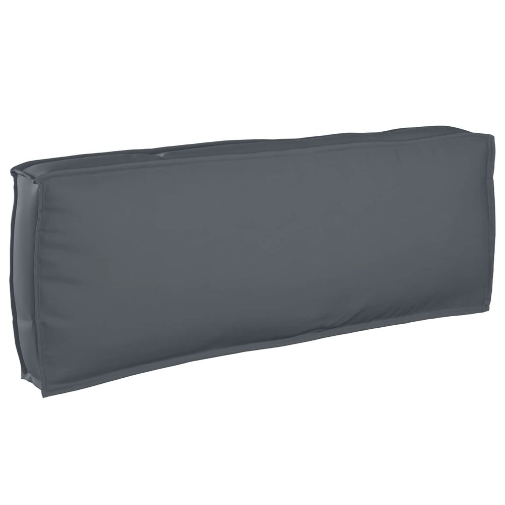 Coussin tissu oxford anthracite 120 x 40 x 12 cm