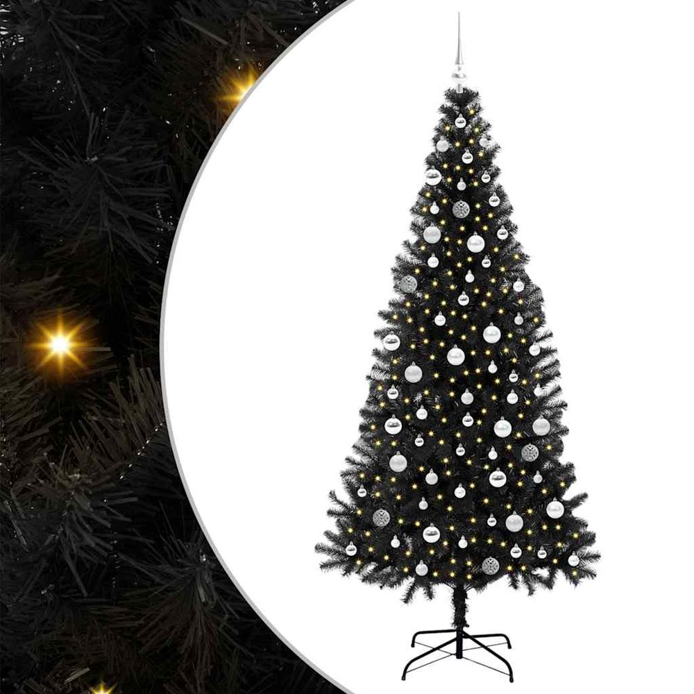 Sapin de noël noir 210 cm pvc