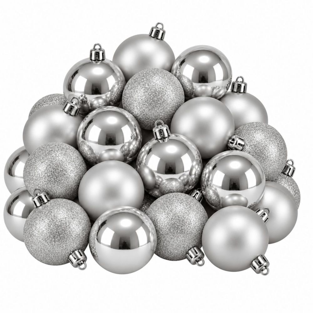 Babe de noël memike249/00191 set de 27 h8x8cm - argent