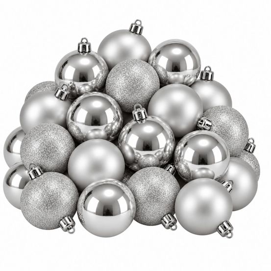 Babe de noël memike249/00191 set de 27 h8x8cm - argent