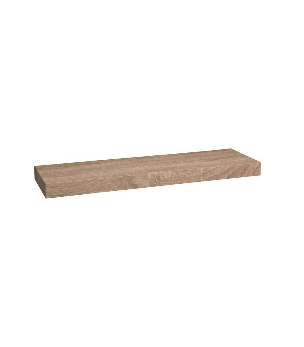 Étagère murale flottante coloris chêne naturel l 60 cm fixations invisibles