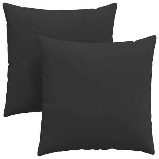 Coussins de canapé 2 pcs noir 80 x 80 cm tissu
