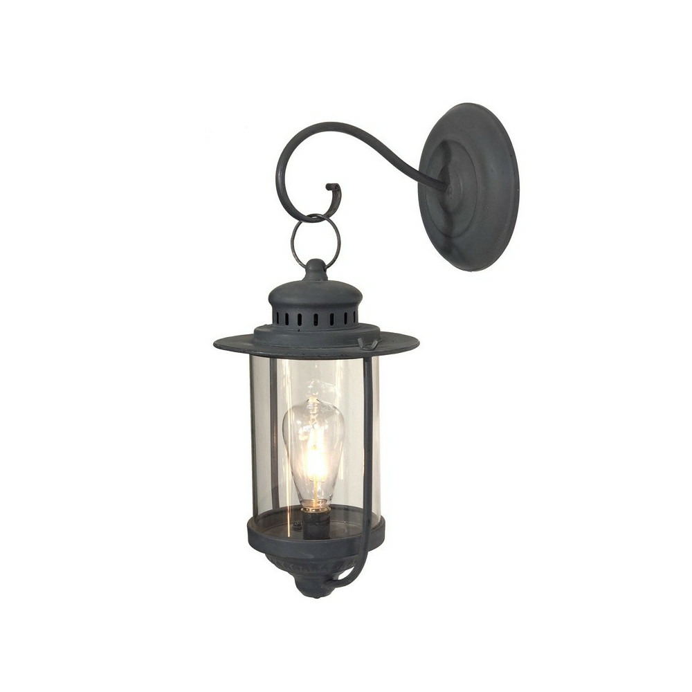 Lampe extérieur jardin applique murale industriel métal gris 47cm