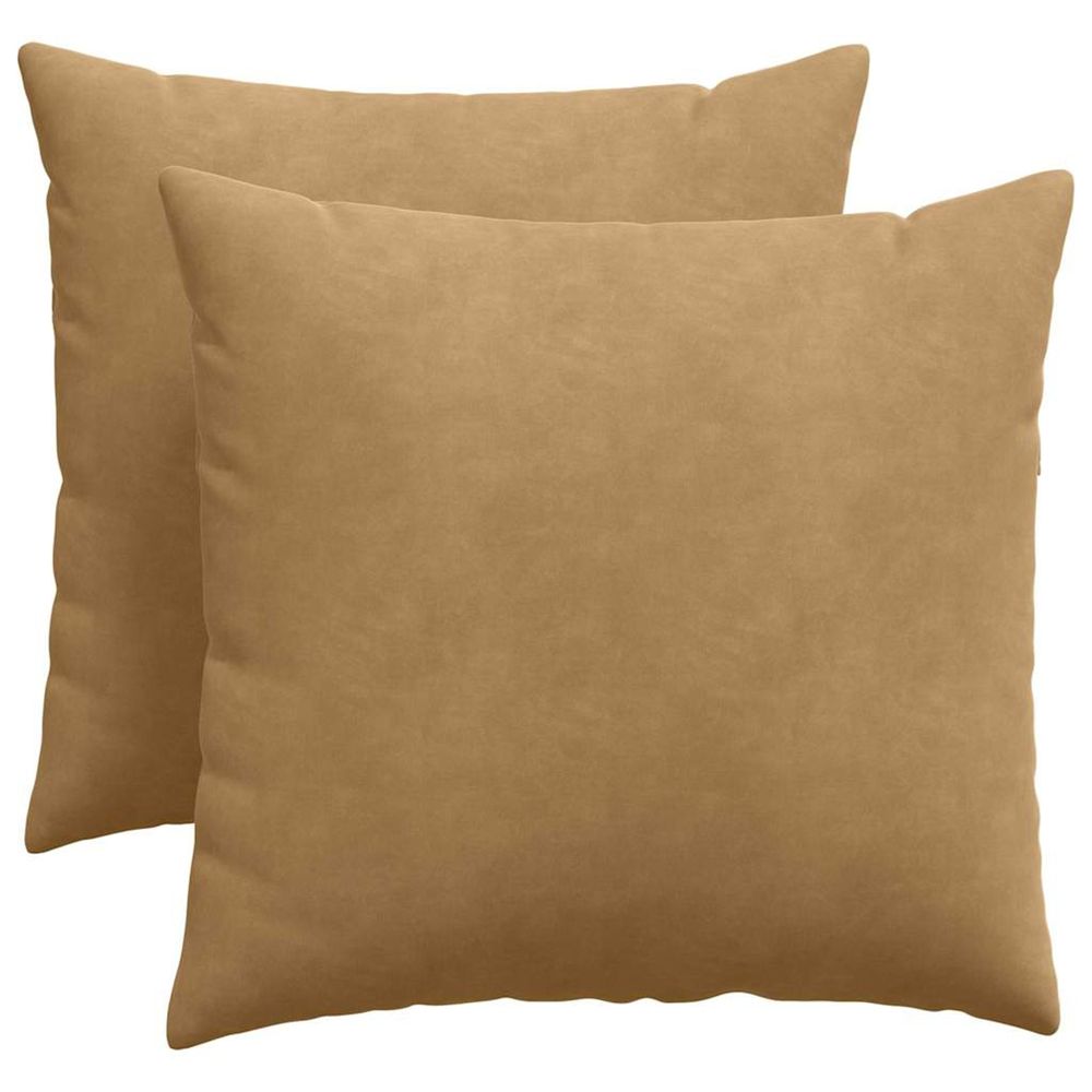 Coussins de canapé 2 pcs marron 50 x 50 cm