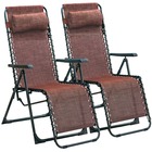 Lot 2 fauteuils de jardin relax pliants luno rouge   creador®