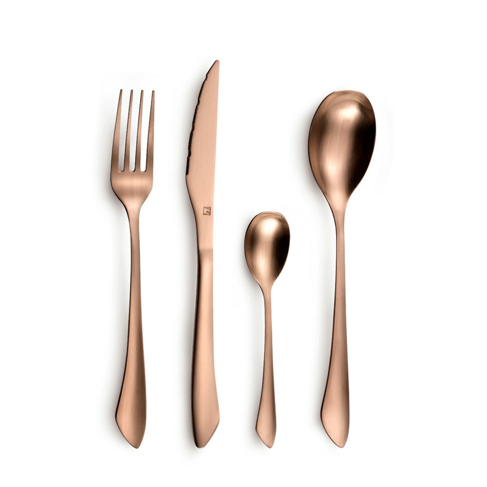 Instinct - ménagère 16 pièces cuivre mat