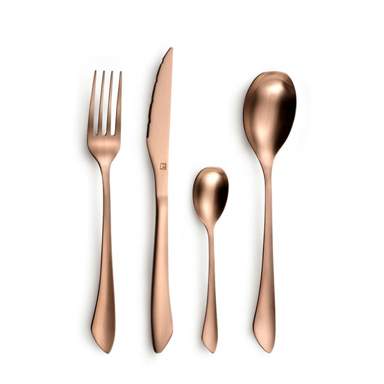 Instinct - ménagère 16 pièces cuivre mat