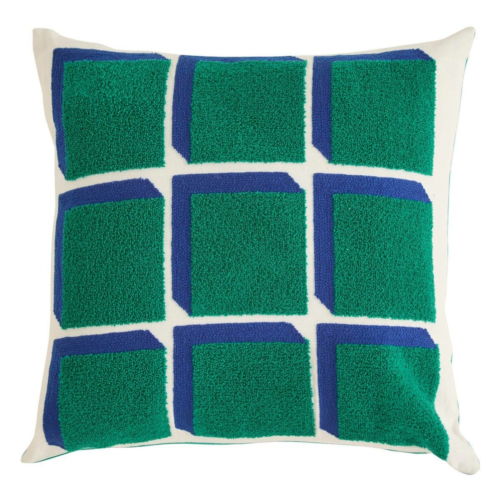 Coussin flow vert hollywood d45x45cm