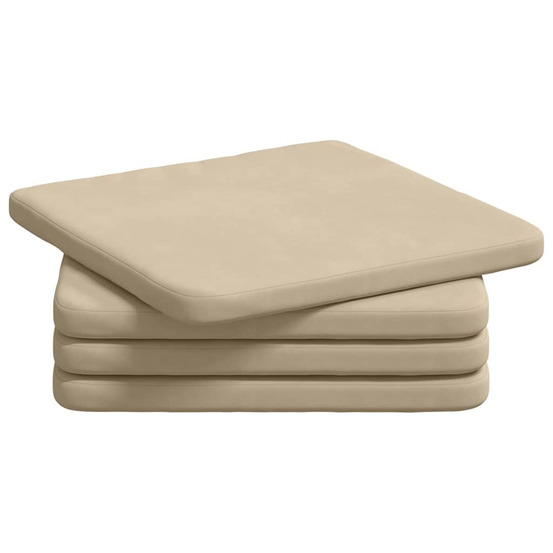 Coussins de siège 4 pcs crème 40 x 40 x 3 cm