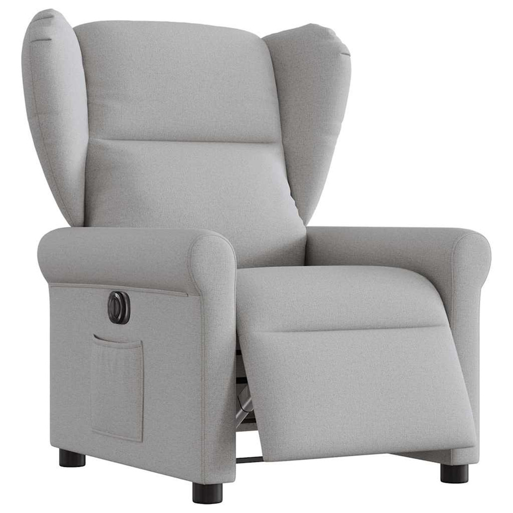 Fauteuil inclinable électrique gris nuage tissu