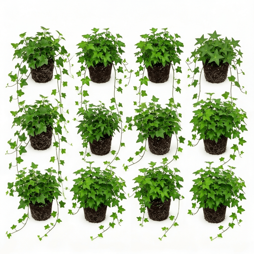 Hedera klimop gemengd 12 stuks p9 - bodembedekker vijverrand schaduwplant winterhard