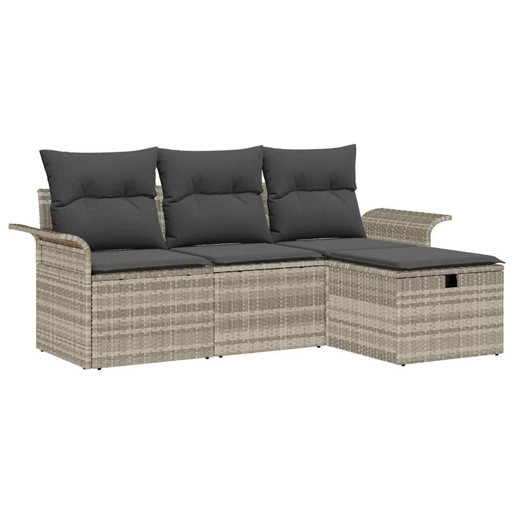 Ensemble de canapé de jardin 4 pc poly rotin