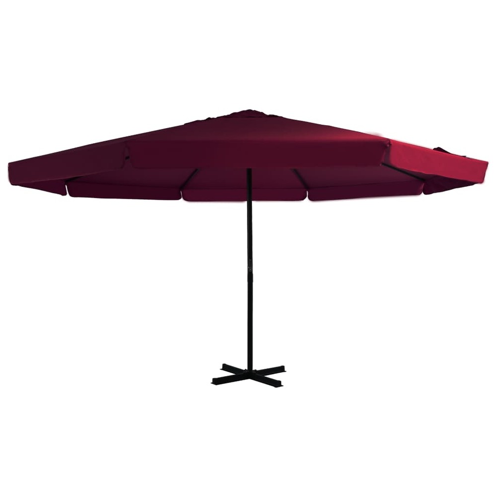 Parasol de jardin avec mât en aluminium 500 cm bordeaux