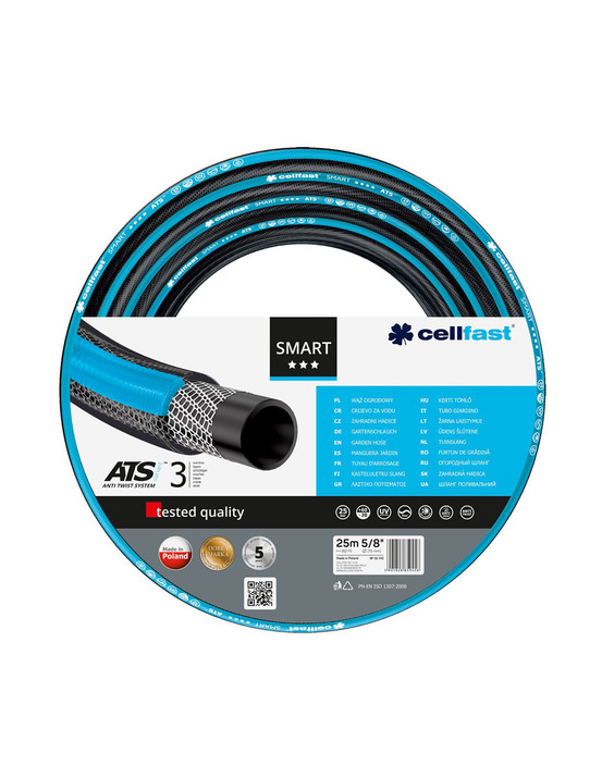 Tuyau d'irrigation smart ats 15 mm x 25 m cellfast