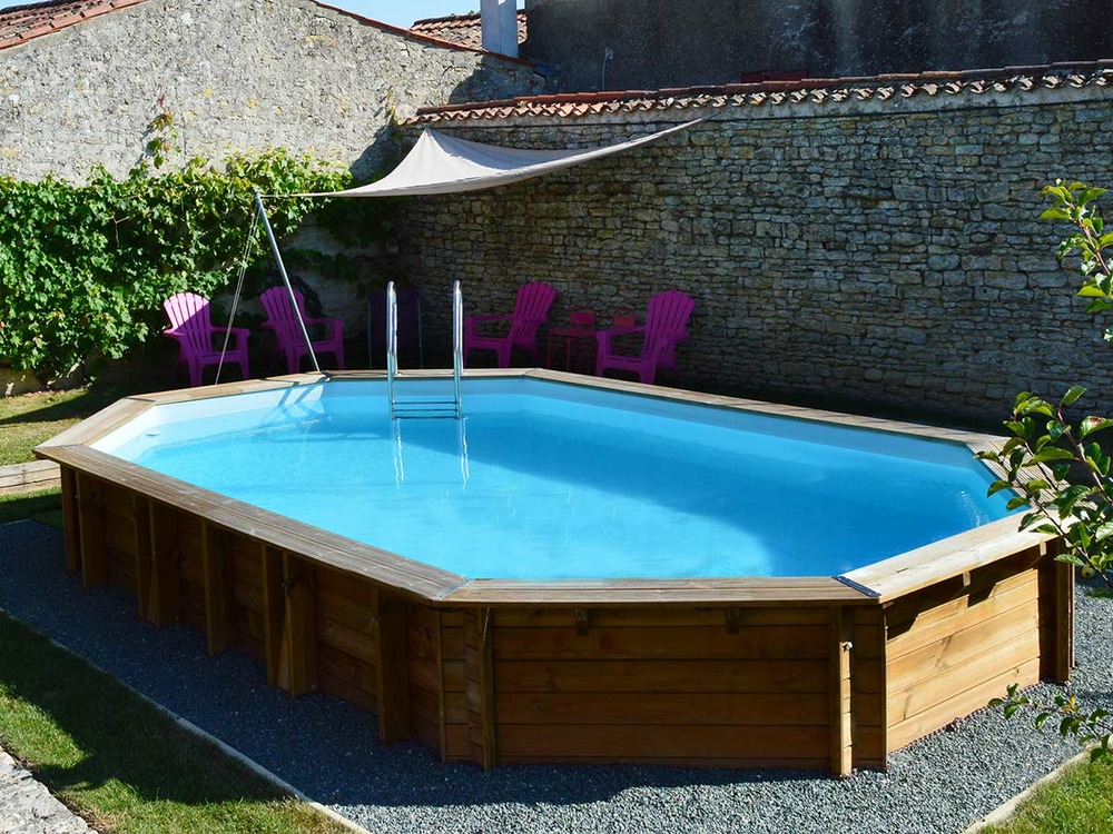 Piscine bois safran 2 6,20 x 3,95 x 1,36 m