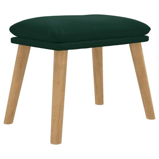 Repose-pied vert foncé 45x29,5x35 cm velours