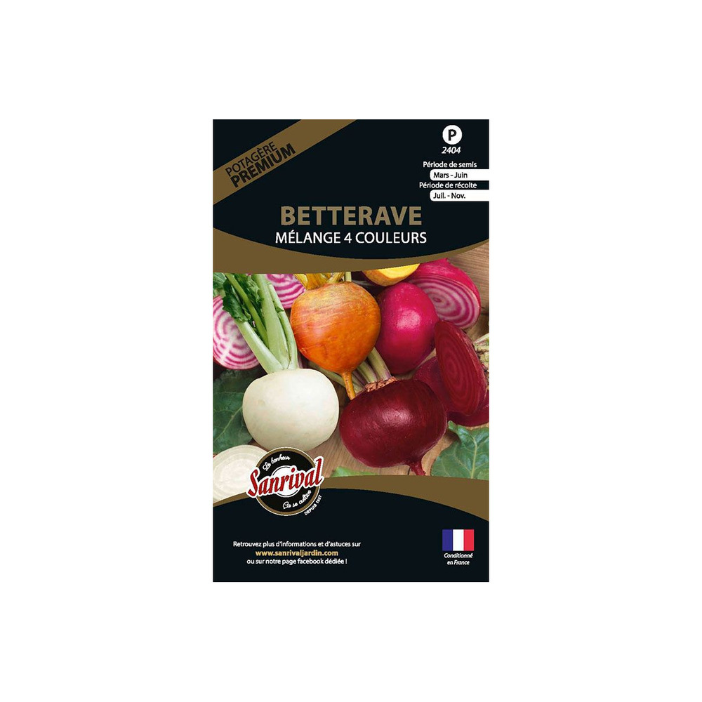 Graines potagères premium betterave mélange 4 couleurs