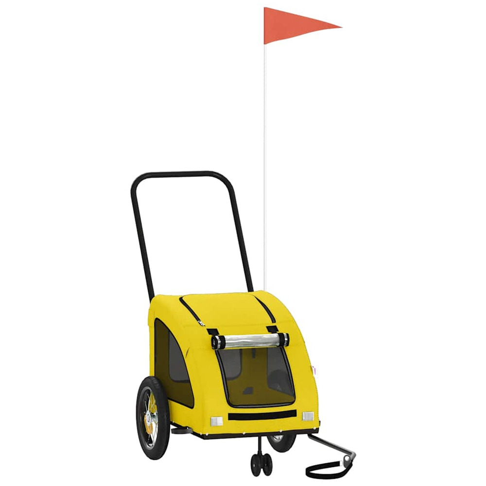 Remorque de vélo pour animaux de compagnie jaune
