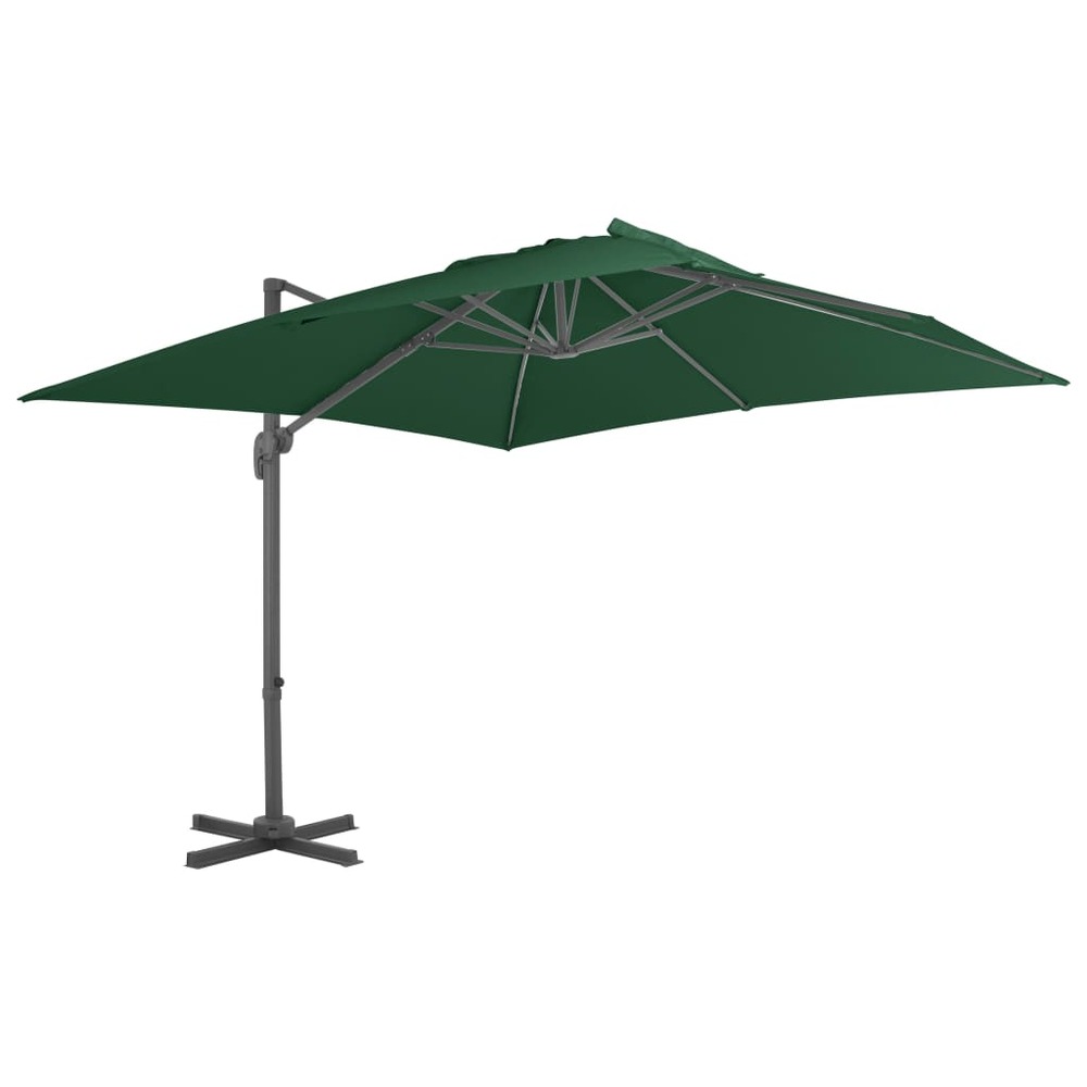 Parasol de jardin avec base portable vert