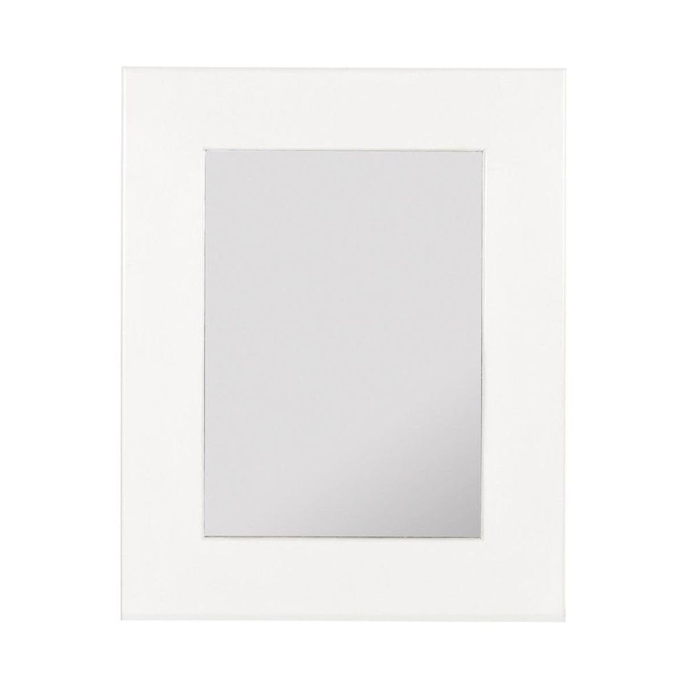Grand miroir bois blanc - décoration d'autrefois