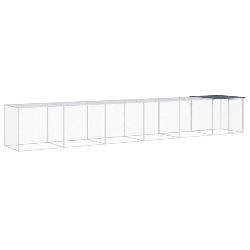 Poulailler avec toit anthracite 603x98x90 cm acier galvanisé