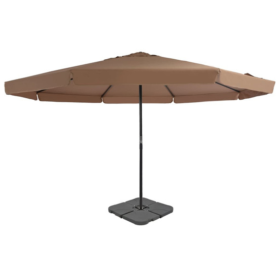 Parasol avec base portable Taupe