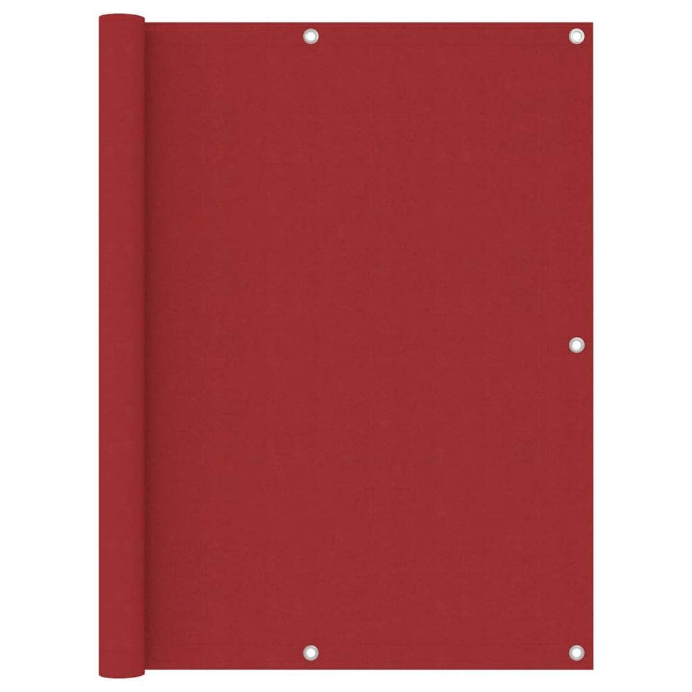Écran de balcon rouge 120x600 cm tissu oxford