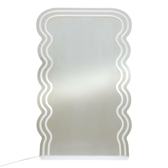 Néon led miroir wavy 60x38cm