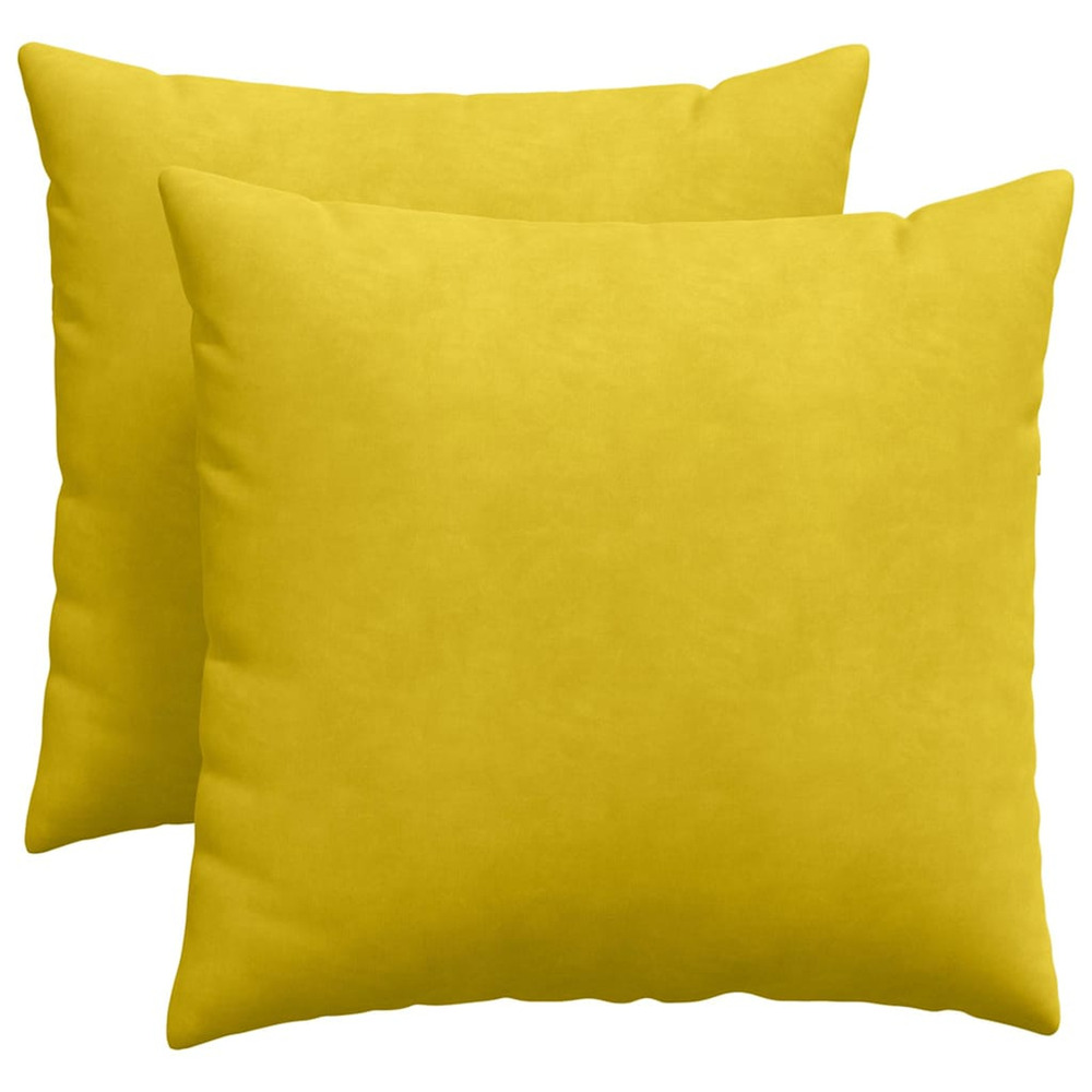 Coussins de canapé 2 pcs jaune 50 x 50 cm